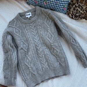 Knit sweater Rouje beige grey Baltazar size 36 wool